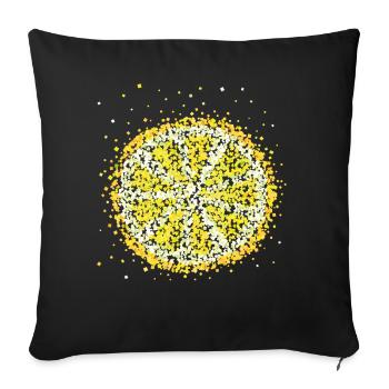 Lemon Costume Replacement Carnival Carnival Gift - Sofa pillowcase 17,3'' x 17,3'' (45 x 45 cm) - black - Front