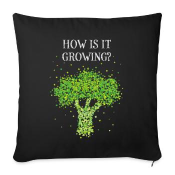 Broccoli Costume Replacement Carnival Carnival Gift - Sofa pillowcase 17,3'' x 17,3'' (45 x 45 cm) - black - Front