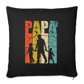 Dad high 2 - Sofa pillowcase 17,3'' x 17,3'' (45 x 45 cm) - black - Front
