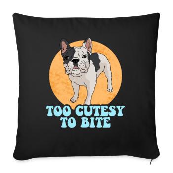 French Bulldog French Bulldogs Gift - Sofa pillowcase 17,3'' x 17,3'' (45 x 45 cm) - black - Front
