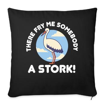 Faites-moi frire une cigogne! - Denglish dit Denglish - Housse de coussin décorative 45 x 45 cm - noir - Devant