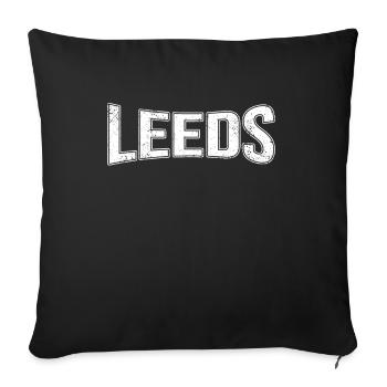 Leeds - Sofakissenbezug 45 x 45 cm - Schwarz - Vorne