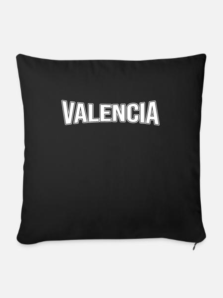 Valencia - Sofakissenbezug 45 x 45 cm - Schwarz