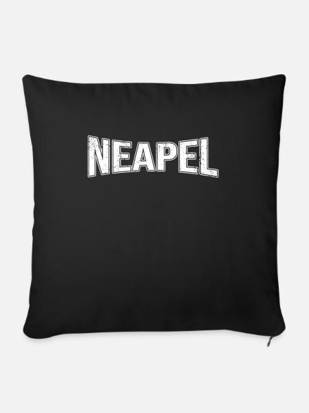 Neapel - Sofakissenbezug 45 x 45 cm - Schwarz