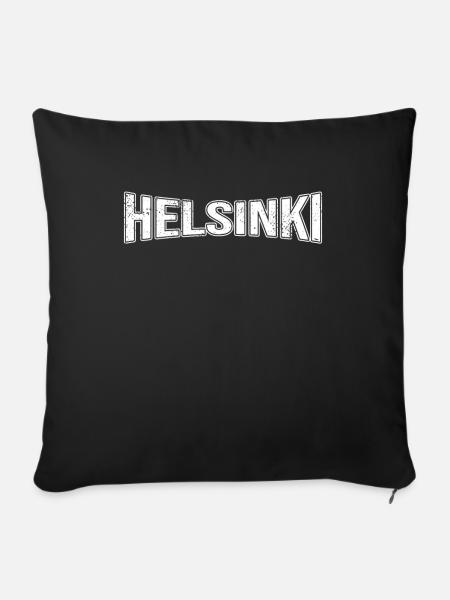 Helsinki - Sofakissenbezug 45 x 45 cm - Schwarz