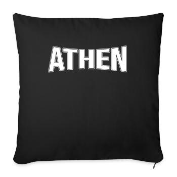 Athen - Sofakissenbezug 45 x 45 cm - Schwarz - Vorne