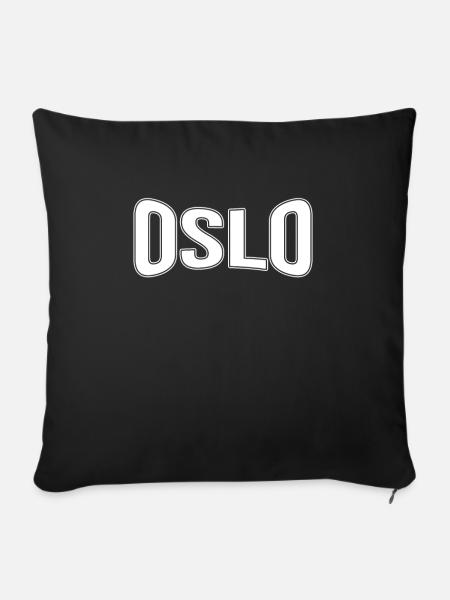 Oslo - Sofakissenbezug 45 x 45 cm - Schwarz