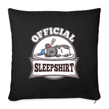Official Sleeping Shirt Koala - Sofa pillowcase 17,3'' x 17,3'' (45 x 45 cm) - black - Front