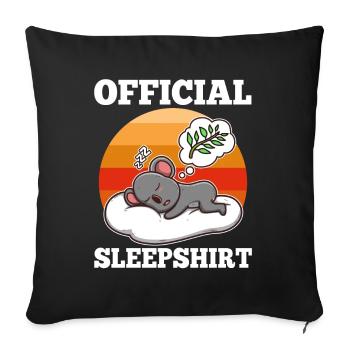 Official Sleeping Shirt Koala - Sofa pillowcase 17,3'' x 17,3'' (45 x 45 cm) - black - Front