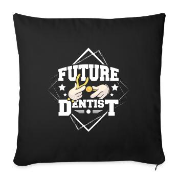 Futur dentiste - Housse de coussin décorative 45 x 45 cm - noir - Devant