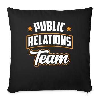 Team Öffentlichkeitsarbeit Public Relations Job PR - Sofa pillowcase 17,3'' x 17,3'' (45 x 45 cm) - black - Front