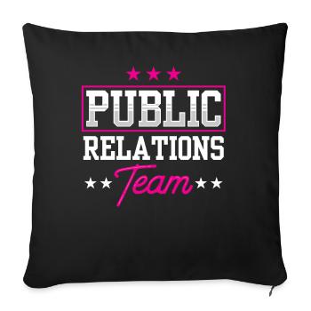 Team Öffentlichkeitsarbeit Job PR Public Relations - Sofa pillowcase 17,3'' x 17,3'' (45 x 45 cm) - black - Front