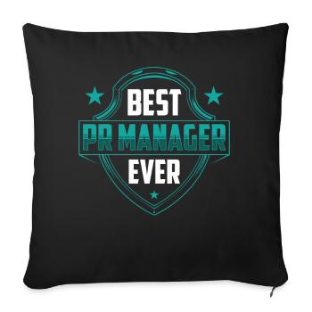 Best Pr Manager Ever Public Relations Profession - Sofa pillowcase 17,3'' x 17,3'' (45 x 45 cm) - black - Front
