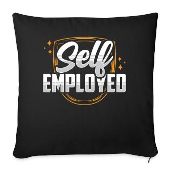 Self-employed freelancer freelancer - Sofa pillowcase 17,3'' x 17,3'' (45 x 45 cm) - black - Front