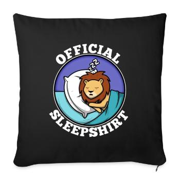 Chemise de nuit officielle lion - Housse de coussin décorative 45 x 45 cm - noir - Devant