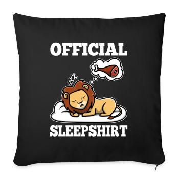 Chemise de nuit officielle lion - Housse de coussin décorative 45 x 45 cm - noir - Devant