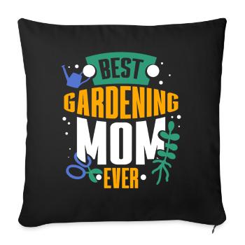 Beste Gartenarbeit Mutter Gärtnerin Garten Mama - Sofakissenbezug 45 x 45 cm - Schwarz - Vorne
