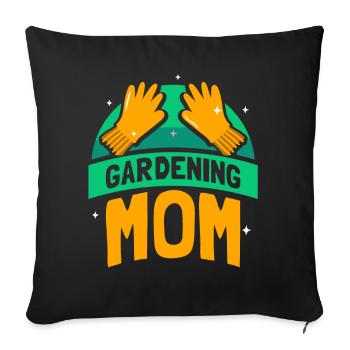 Garten Mama Mutter Gärtnerin Gartenbau - Sofakissenbezug 45 x 45 cm - Schwarz - Vorne