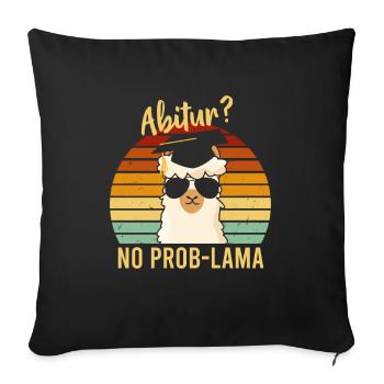 Abitur No Problama 2022 - Sofa pillowcase 17,3'' x 17,3'' (45 x 45 cm) - black - Front