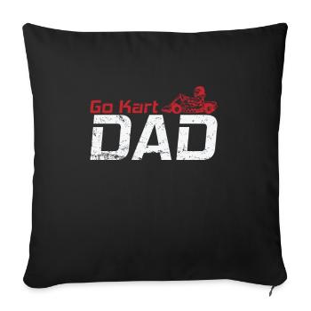 Go Kart Dad Racing Vehicle Race Track - Sofa pillowcase 17,3'' x 17,3'' (45 x 45 cm) - black - Front