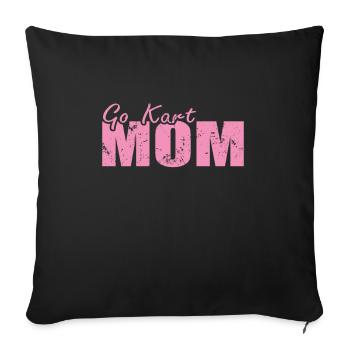 Go Kart Mom Race Lap Circuit - Housse de coussin décorative 45 x 45 cm - noir - Devant