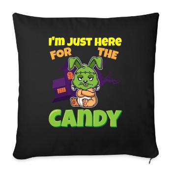 I'm Just Here For The Candy Scary Halloween Beast - Sofakissenbezug 45 x 45 cm - Schwarz - Vorne