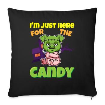 I'm Just Here For The Candy Scary Halloween Beast - Sofakissenbezug 45 x 45 cm - Schwarz - Vorne