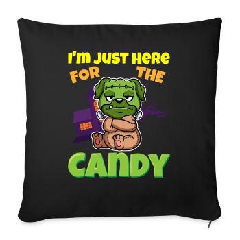 I'm Just Here For The Candy Scary Halloween Beast - Sofakissenbezug 45 x 45 cm - Schwarz - Vorne