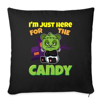 I'm Just Here For The Candy Scary Halloween Beast - Sofakissenbezug 45 x 45 cm - Schwarz - Vorne
