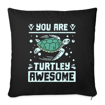 Vous êtes tortue génial - Housse de coussin décorative 45 x 45 cm - noir - Devant
