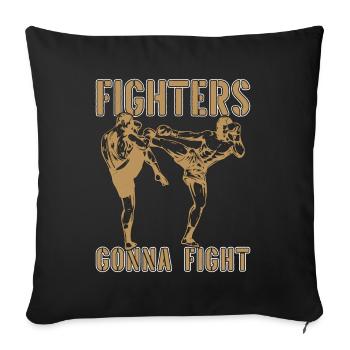 Muay Thai Fighters Gonna Fight Fighter Thai Boxing - Sofa pillowcase 17,3'' x 17,3'' (45 x 45 cm) - black - Front