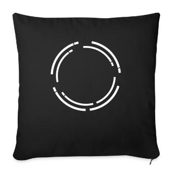 Kreisförmiger Rahmen Balken Hintergrund - Sofakissenbezug 45 x 45 cm - Schwarz - Vorne