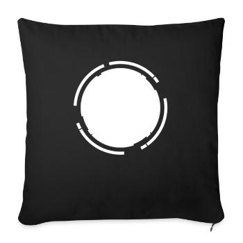 Fond de cadre blanc Kreisfömig - Housse de coussin décorative 45 x 45 cm - noir - Devant