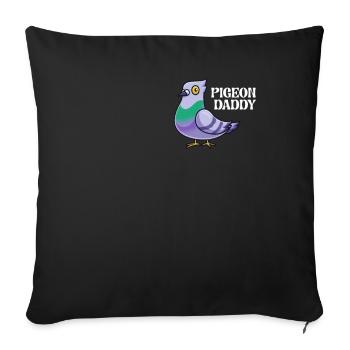 Pigeon Papa Drôle d’Oiseau Papa Pigeon Lover Propriétaire - Housse de coussin décorative 45 x 45 cm - noir - Devant