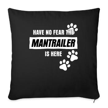 Mantrailing Recherche Chien Sniffer Chien Mantrailer - Housse de coussin décorative 45 x 45 cm - noir - Devant