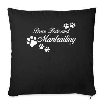 Mantrailing Sniffer Dog Search Dog Mantrailer - Sofa pillowcase 17,3'' x 17,3'' (45 x 45 cm) - black - Front