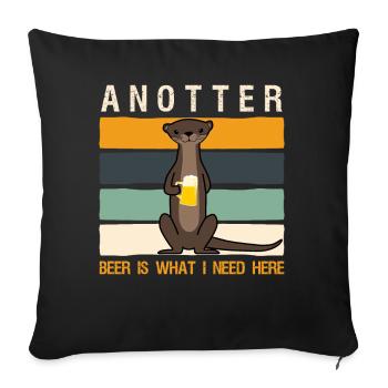 Otter Anotter Beer Otters - Sofakissenbezug 45 x 45 cm - Schwarz - Vorne