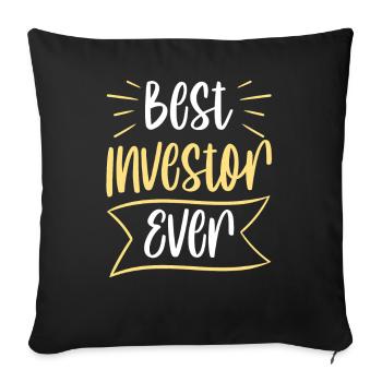Meilleur investisseur jamais investi Investisseurs - Housse de coussin décorative 45 x 45 cm - noir - Devant