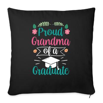 Proud Grandmother Of a Graduate Graduate - Sofa pillowcase 17,3'' x 17,3'' (45 x 45 cm) - black - Front