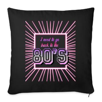 80s Disco Party 80s 1980 - Sofa pillowcase 17,3'' x 17,3'' (45 x 45 cm) - black - Front