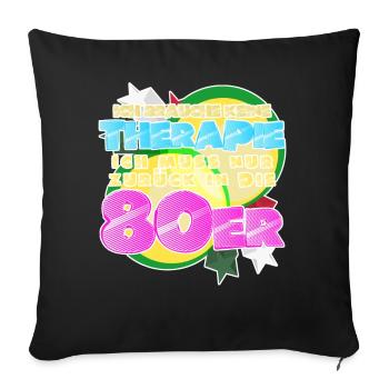 80s Disco 1980 Back to the 80s - Sofa pillowcase 17,3'' x 17,3'' (45 x 45 cm) - black - Front