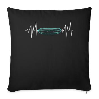Gurken EKG Gurke - Sofakissenbezug 45 x 45 cm - Schwarz - Vorne