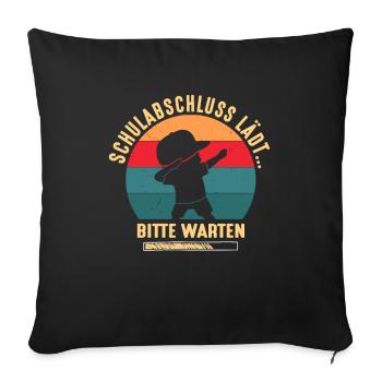 Schulabschluss Lädt Absolvent Abgänger Abschluss - Sofakissenbezug 45 x 45 cm - Schwarz - Vorne