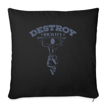 Détruire Gravity Calisthenics Fitness - Housse de coussin décorative 45 x 45 cm - noir - Devant