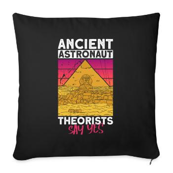 Ancient Astronaut Egyptian Mythology Ancient - Sofa pillowcase 17,3'' x 17,3'' (45 x 45 cm) - black - Front