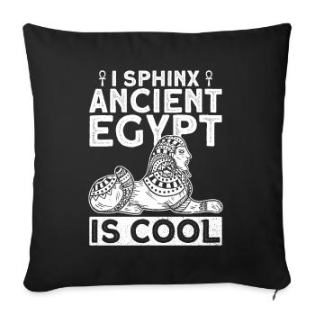 Sphinx Egyptian Mythology Ancient Egypt - Sofa pillowcase 17,3'' x 17,3'' (45 x 45 cm) - black - Front