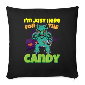 I'm Just Here For The Candy Scary Halloween Beast - Sofakissenbezug 45 x 45 cm - Schwarz - Vorne