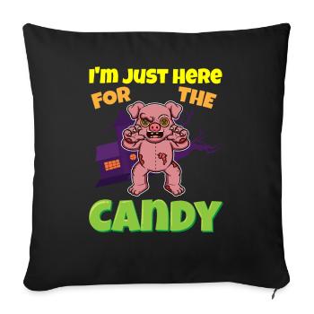 I'm Just Here For The Candy Scary Halloween Beast - Sofakissenbezug 45 x 45 cm - Schwarz - Vorne