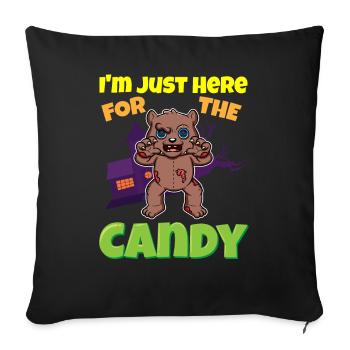 I'm Just Here For The Candy Scary Halloween Beast - Sofakissenbezug 45 x 45 cm - Schwarz - Vorne