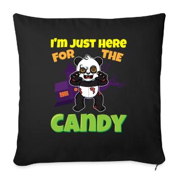 I'm Just Here For The Candy Scary Halloween Beast - Sofakissenbezug 45 x 45 cm - Schwarz - Vorne